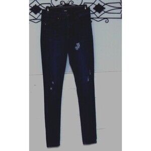 Fashion Nova Jeans Women's Size 7 Blue Denim Distressed Pockets